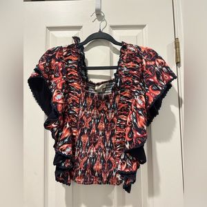 NWT LetMeBe Ruffle Sleeve Top size XS